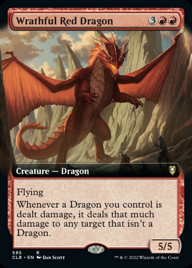 Wrathful Red Dragon (Extended Art) [Commander Legends: Battle for Baldur's Gate] | Gamer Loot