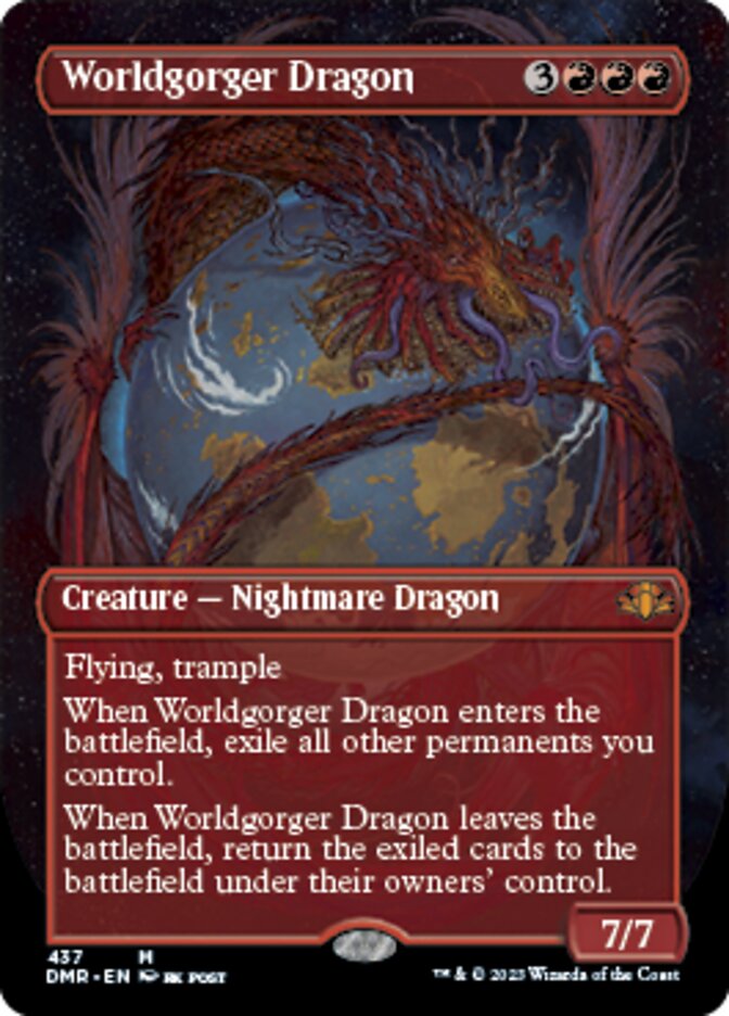 Worldgorger Dragon (Borderless Alternate Art) [Dominaria Remastered] | Gamer Loot