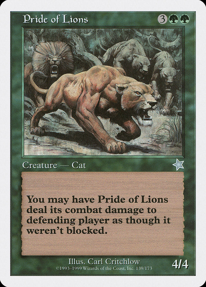 Pride of Lions [Starter 1999] | Gamer Loot