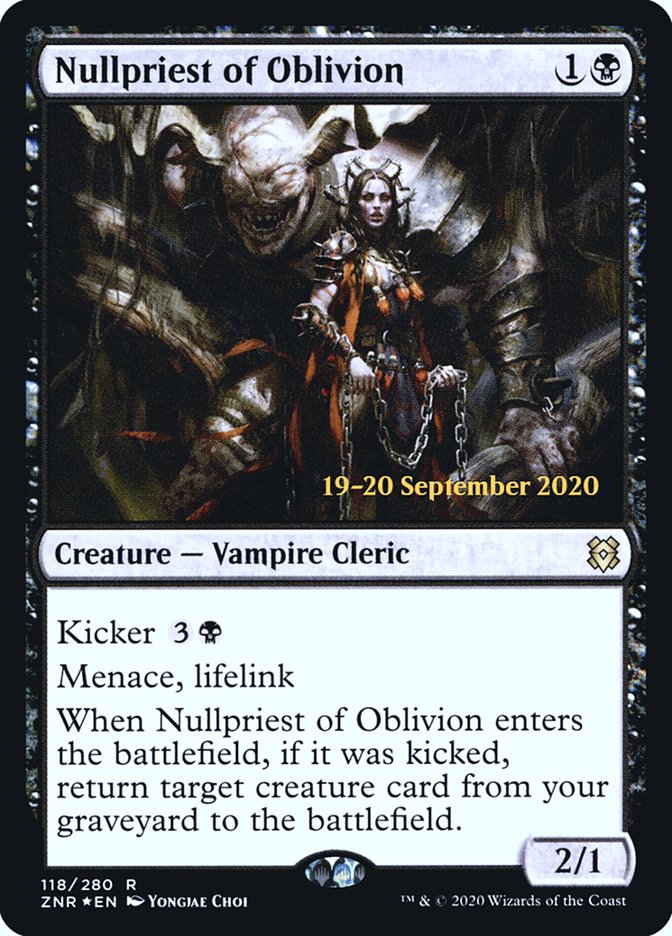 Nullpriest of Oblivion [Zendikar Rising Prerelease Promos] | Gamer Loot