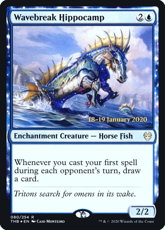 Wavebreak Hippocamp [Theros Beyond Death Prerelease Promos] | Gamer Loot