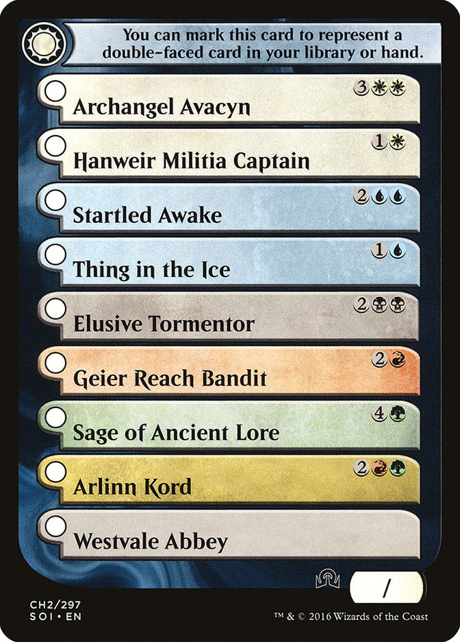 Shadows Over Innistrad Checklist 2 [Shadows over Innistrad Tokens] | Gamer Loot