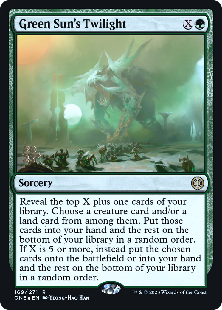 Green Sun's Twilight [Phyrexia: All Will Be One Prerelease Promos] | Gamer Loot