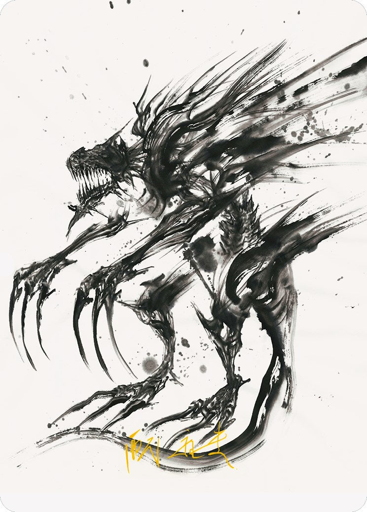 Phyrexian Obliterator Art Card (Gold-Stamped Signature) [Phyrexia: All Will Be One Art Series] | Gamer Loot