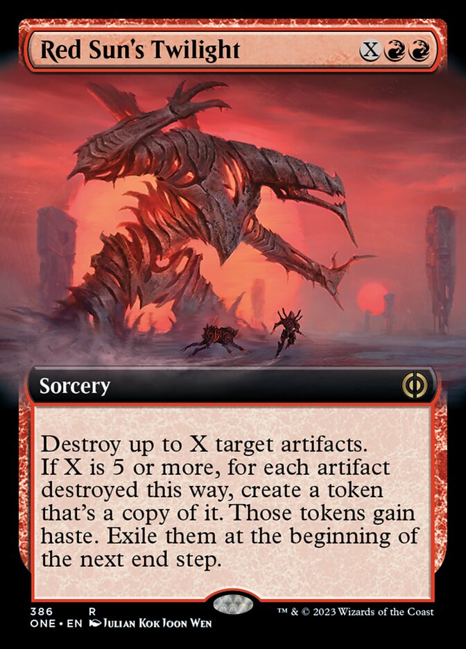 Red Sun's Twilight (Extended Art) [Phyrexia: All Will Be One] | Gamer Loot