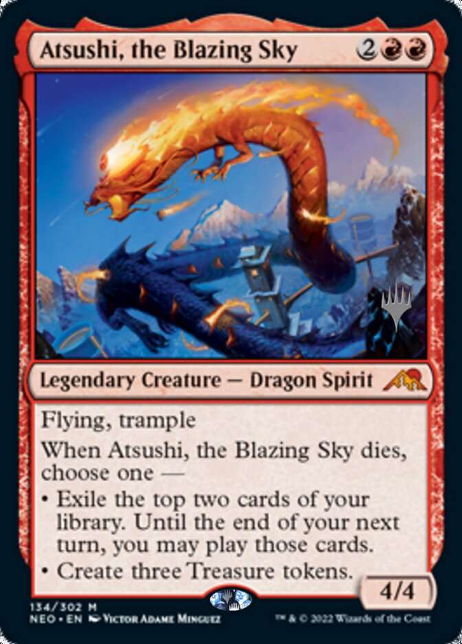 Atsushi, the Blazing Sky (Promo Pack) [Kamigawa: Neon Dynasty Promos] | Gamer Loot