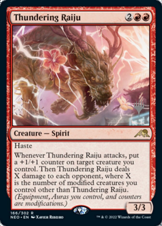 Thundering Raiju (Promo Pack) [Kamigawa: Neon Dynasty Promos] | Gamer Loot