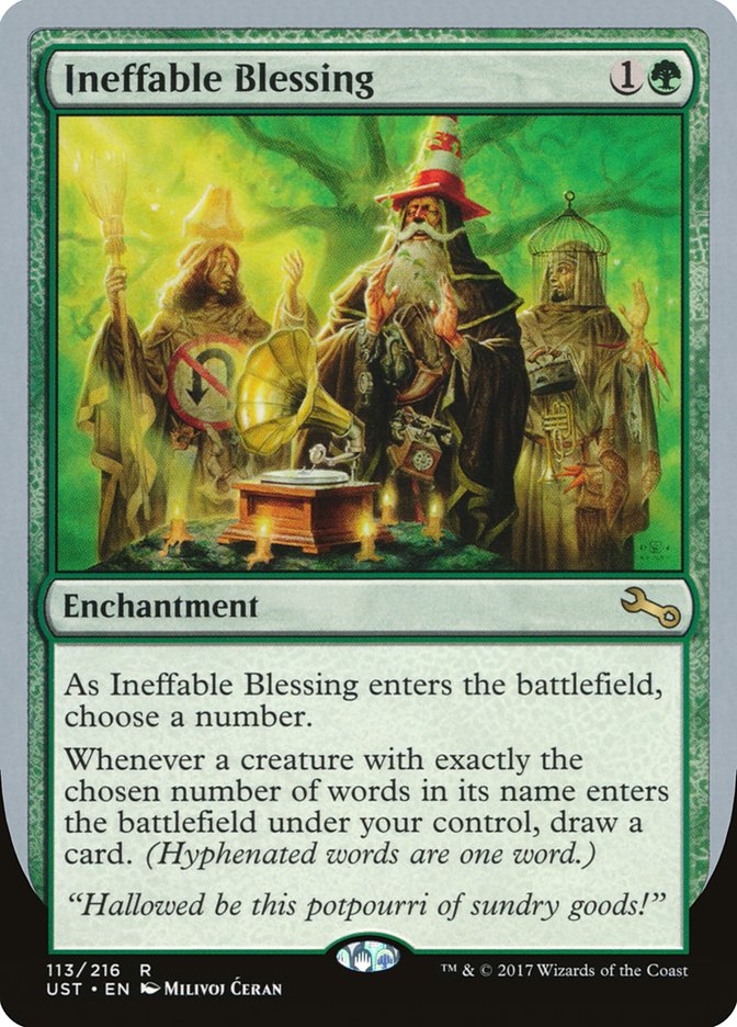 Ineffable Blessing ("choose a number") [Unstable] | Gamer Loot
