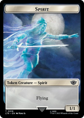Spirit // Food (0023) Double-Sided Token (Surge Foil) [The Lord of the Rings: Tales of Middle-Earth Tokens] | Gamer Loot