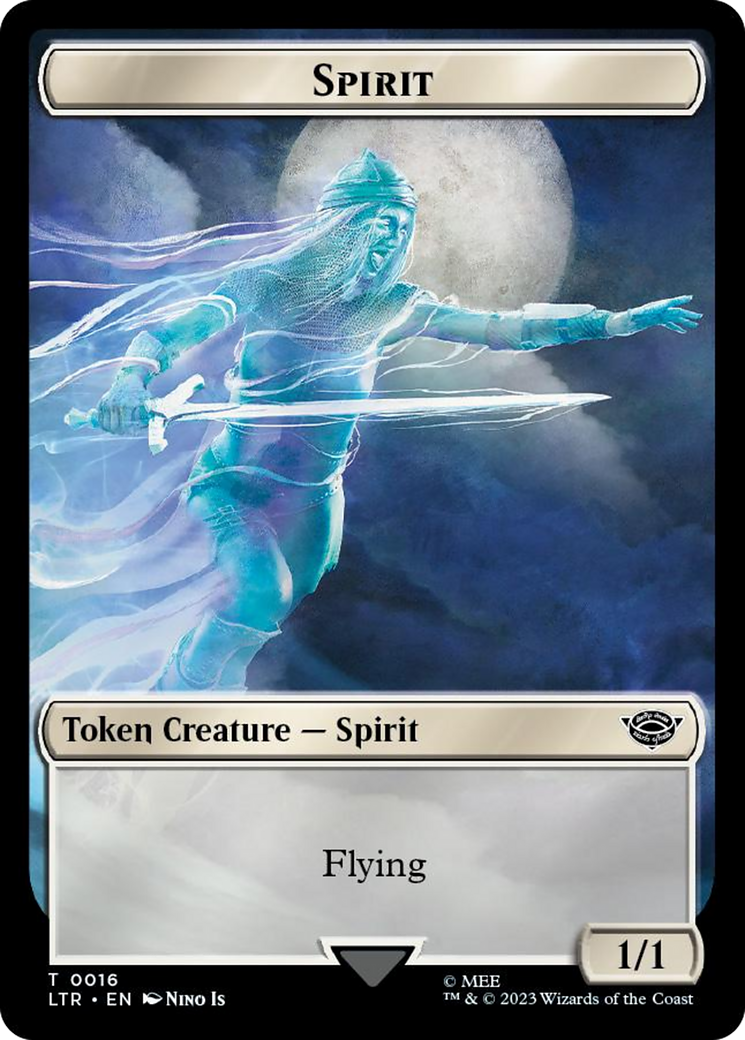 Spirit // Food (0024) Double-Sided Token (Surge Foil) [The Lord of the Rings: Tales of Middle-Earth Tokens] | Gamer Loot