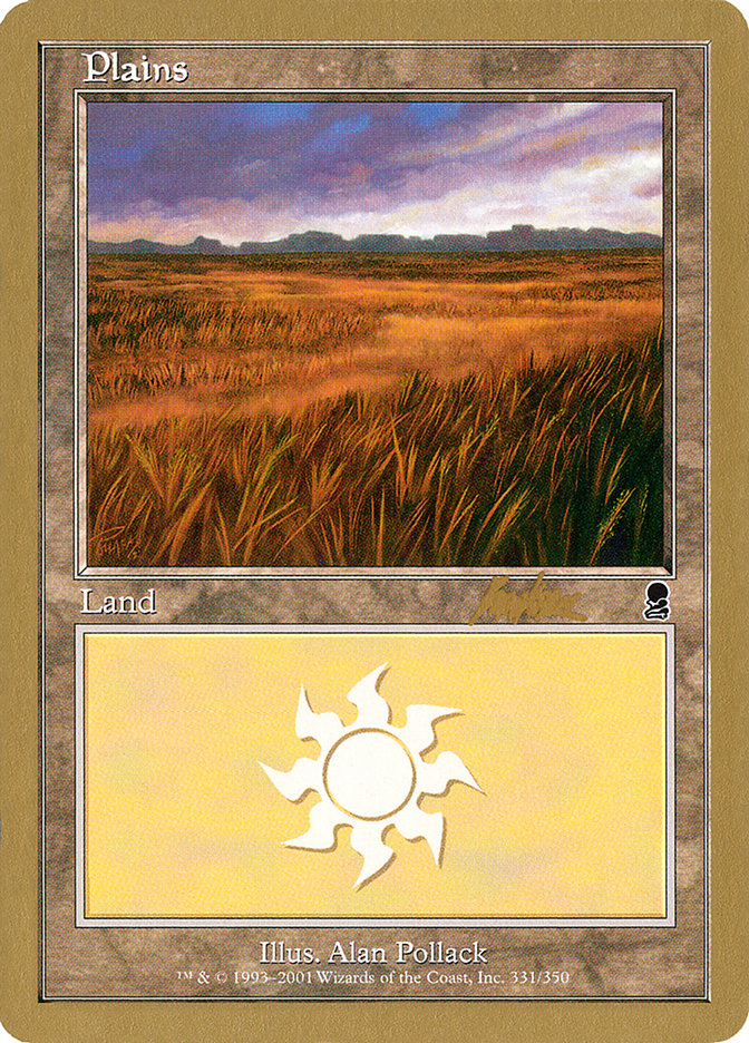 Plains (bk331a) (Brian Kibler) [World Championship Decks 2002] | Gamer Loot