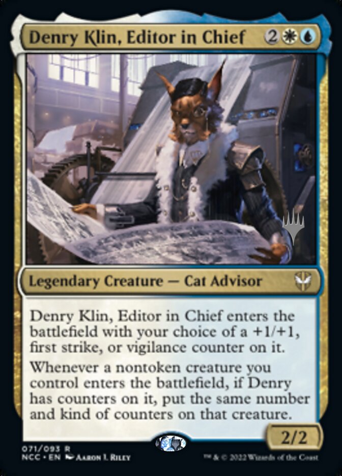 Denry Klin, Editor in Chief (Promo Pack) [Streets of New Capenna Commander Promos] | Gamer Loot