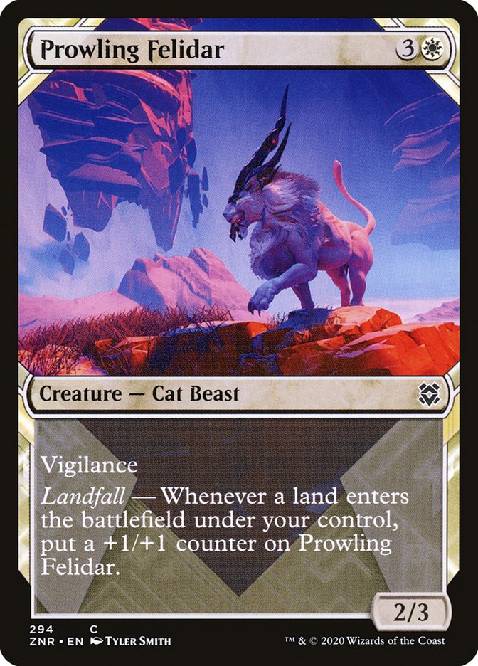 Prowling Felidar (Showcase) [Zendikar Rising] | Gamer Loot