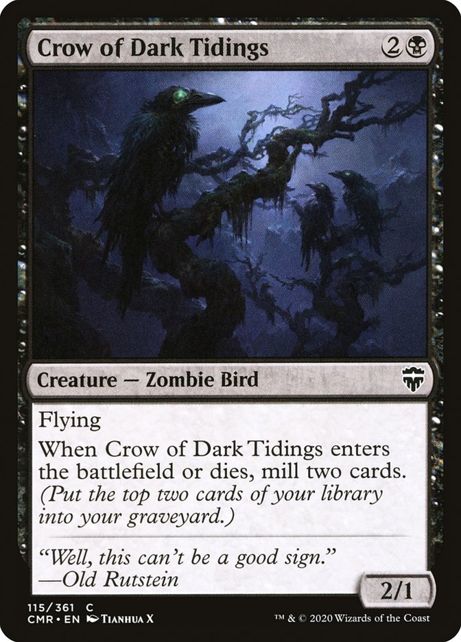 Crow of Dark Tidings [Commander Legends] | Gamer Loot