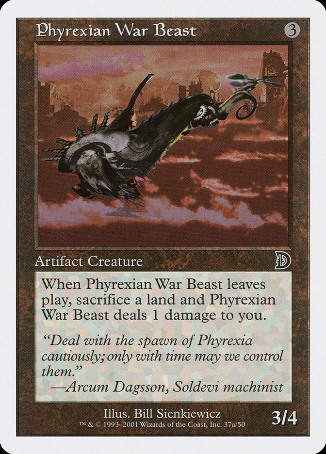 Phyrexian War Beast (Signature on Left) [Deckmasters] | Gamer Loot