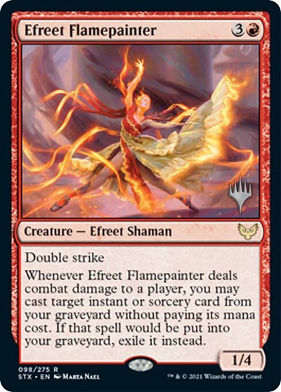 Efreet Flamepainter (Promo Pack) [Strixhaven: School of Mages Promos] | Gamer Loot