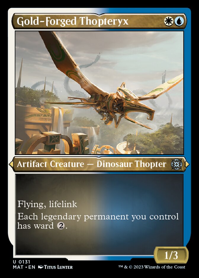Gold-Forged Thopteryx (Foil Etched) [March of the Machine: The Aftermath] | Gamer Loot
