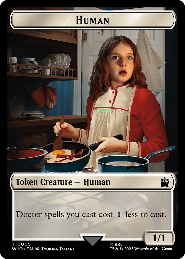 Human (0005) // Alien Insect Double-Sided Token [Doctor Who Tokens] | Gamer Loot