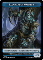 Salamander Warrior // Zombie Double-Sided Token [Murders at Karlov Manor Commander Tokens] | Gamer Loot