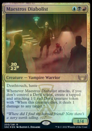 Maestros Diabolist [Streets of New Capenna Prerelease Promos] | Gamer Loot