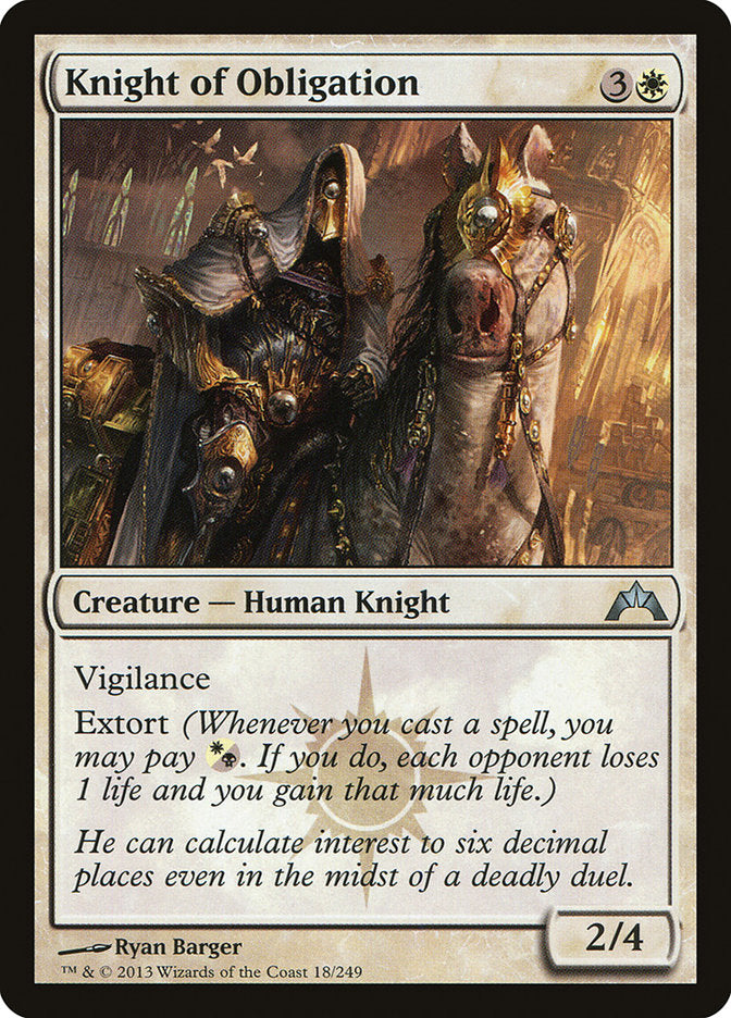 Knight of Obligation [Gatecrash] | Gamer Loot