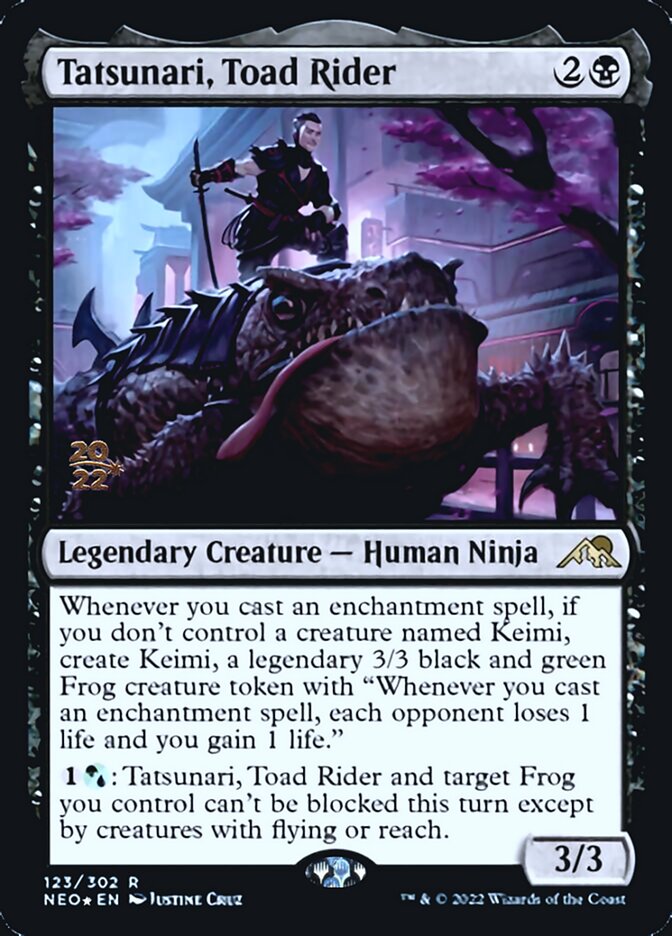 Tatsunari, Toad Rider [Kamigawa: Neon Dynasty Prerelease Promos] | Gamer Loot