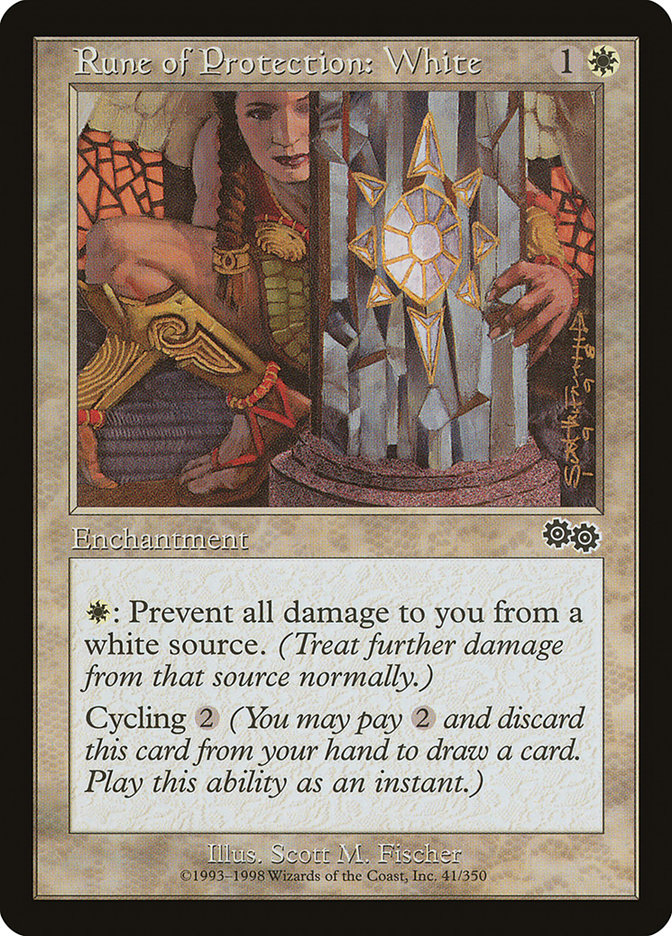 Rune of Protection: White [Urza's Saga] | Gamer Loot