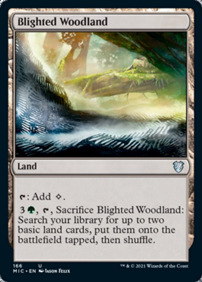 Blighted Woodland [Innistrad: Midnight Hunt Commander] | Gamer Loot