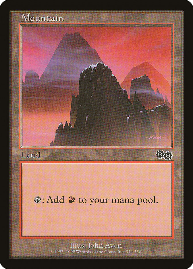 Mountain (344) [Urza's Saga] | Gamer Loot