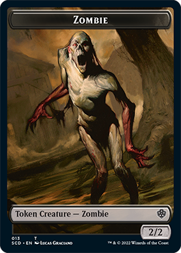 Zombie // Zombie Knight Double-Sided Token [Starter Commander Decks] | Gamer Loot