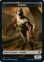 Zombie // Zombie Knight Double-Sided Token [Starter Commander Decks] | Gamer Loot