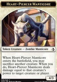 Heart-Piercer Manticore // Warrior Token [Amonkhet Tokens] | Gamer Loot