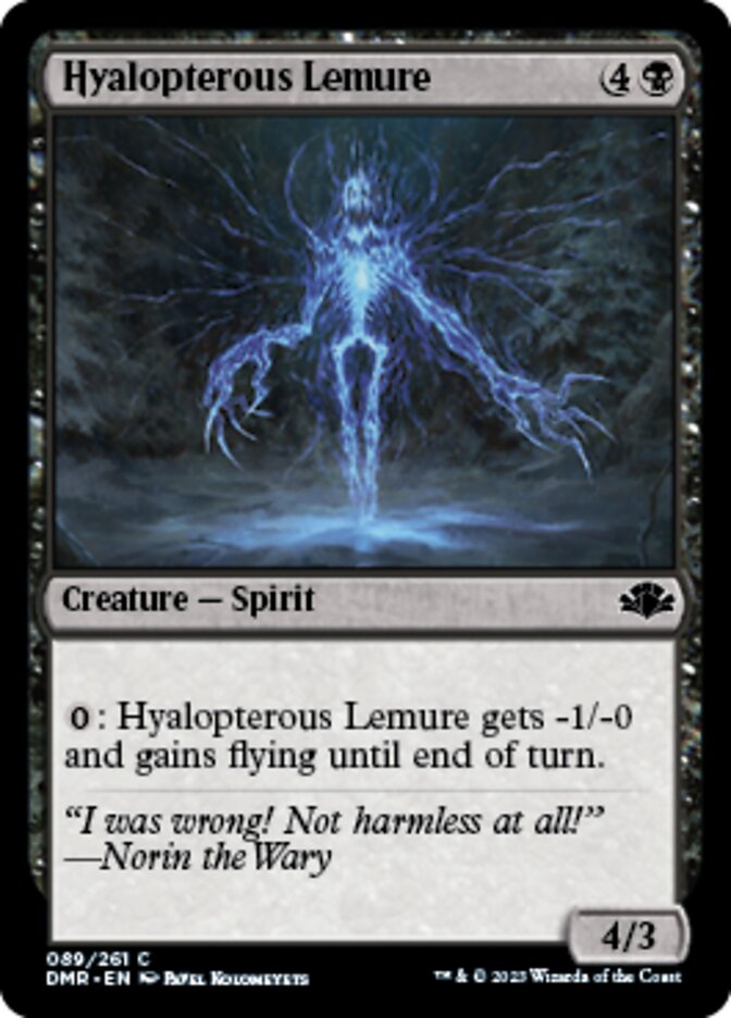 Hyalopterous Lemure [Dominaria Remastered] | Gamer Loot