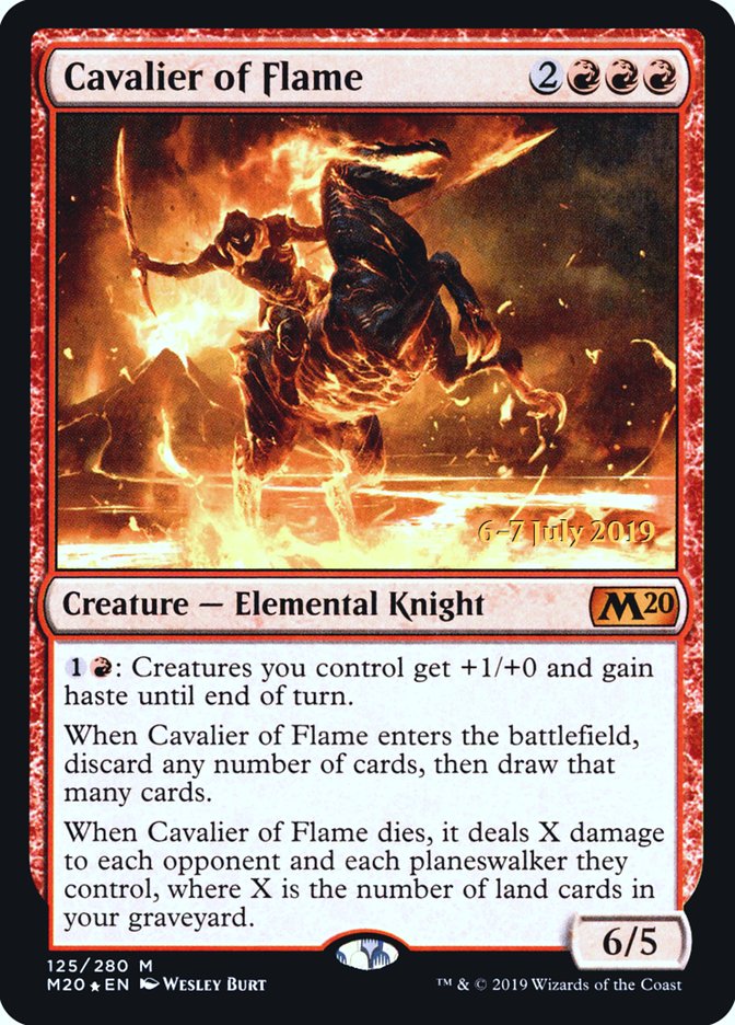 Cavalier of Flame  [Core Set 2020 Prerelease Promos] | Gamer Loot