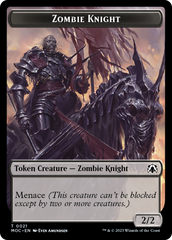 Zombie Knight // Human (6) Double-Sided Token [March of the Machine Commander Tokens] | Gamer Loot