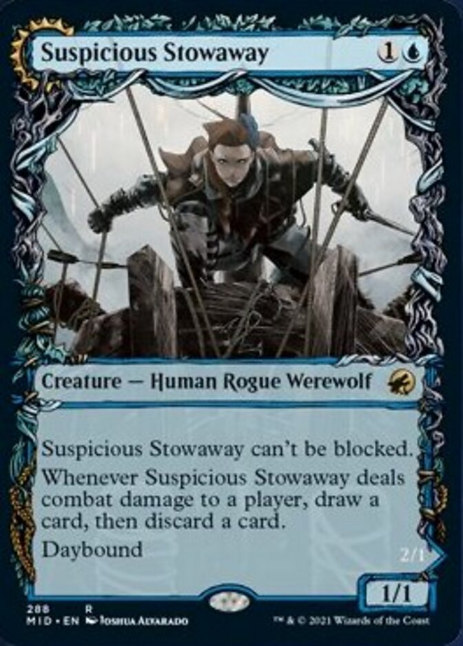 Suspicious Stowaway // Seafaring Werewolf (Showcase Equinox) [Innistrad: Midnight Hunt] | Gamer Loot