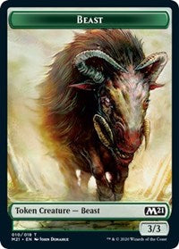 Beast // Construct Double-sided Token [Core Set 2021 Tokens] | Gamer Loot