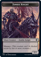 Zombie // Zombie Knight Double-Sided Token [Starter Commander Decks] | Gamer Loot