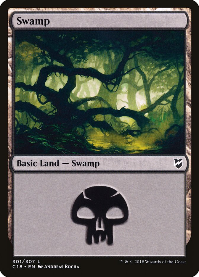 Swamp (301) [Commander 2018] | Gamer Loot