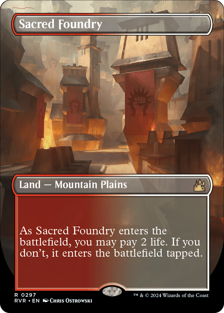 Sacred Foundry (Borderless) [Ravnica Remastered] | Gamer Loot