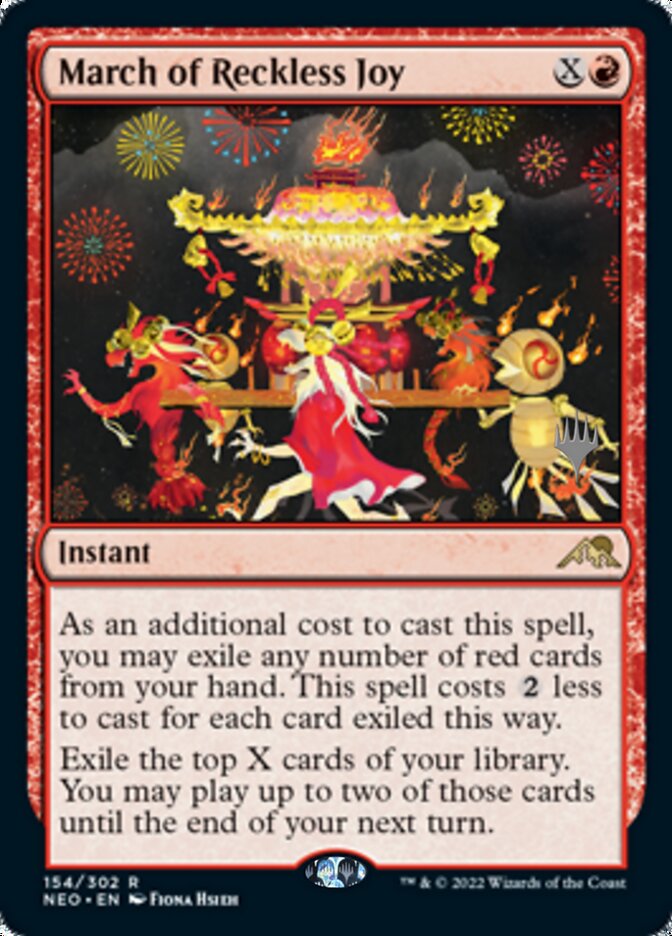 March of Reckless Joy (Promo Pack) [Kamigawa: Neon Dynasty Promos] | Gamer Loot