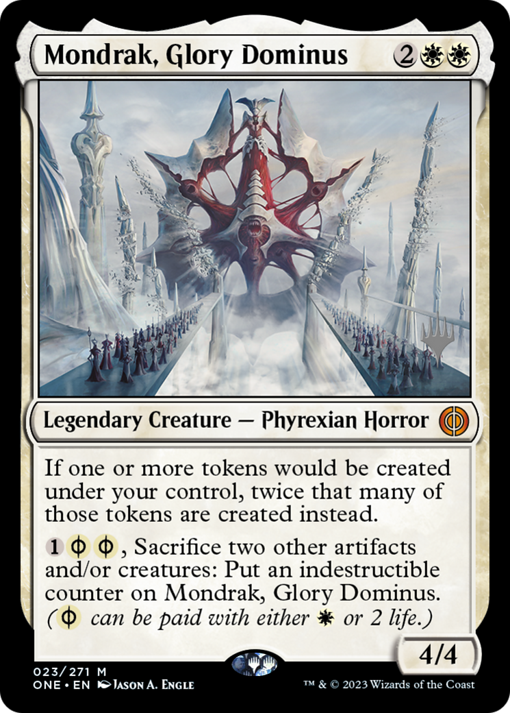 Mondrak, Glory Dominus (Promo Pack) [Phyrexia: All Will Be One Promos] | Gamer Loot