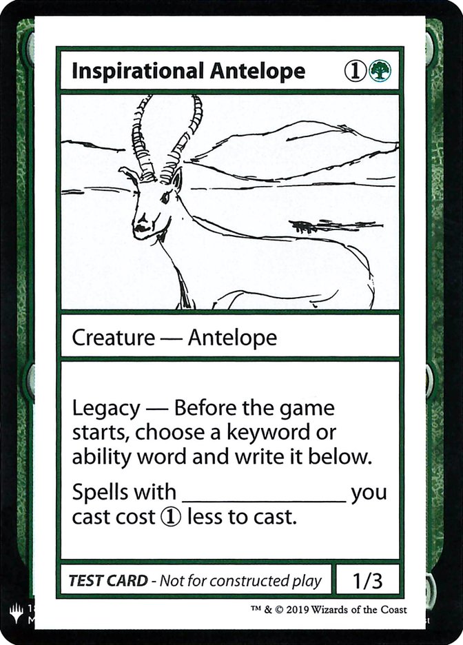 Inspirational Antelope [Mystery Booster Playtest Cards] | Gamer Loot