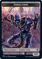 Zombie // Zombie Army Double-Sided Token [Starter Commander Decks] | Gamer Loot