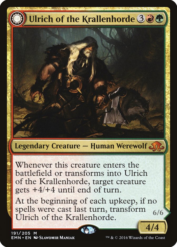 Ulrich of the Krallenhorde // Ulrich, Uncontested Alpha [Eldritch Moon] | Gamer Loot