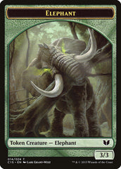 Elephant // Saproling Double-Sided Token [Commander 2015 Tokens] | Gamer Loot