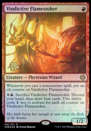 Vindictive Flamestoker [Phyrexia: All Will Be One Prerelease Promos] | Gamer Loot