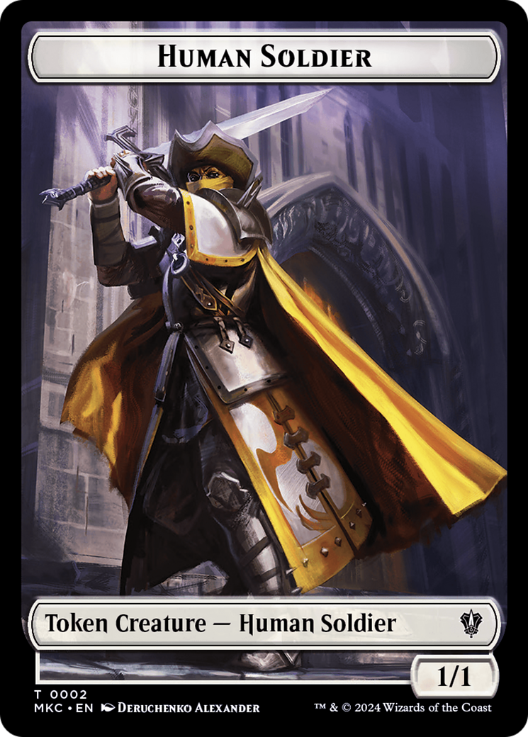 City's Blessing // Human Soldier Double-Sided Token [Murders at Karlov Manor Commander Tokens] | Gamer Loot