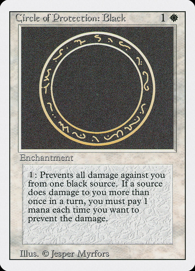 Circle of Protection: Black [Revised Edition] | Gamer Loot