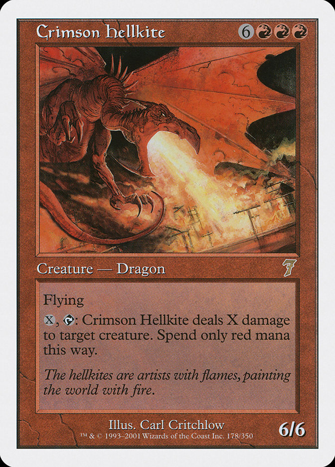 Crimson Hellkite [Seventh Edition] | Gamer Loot
